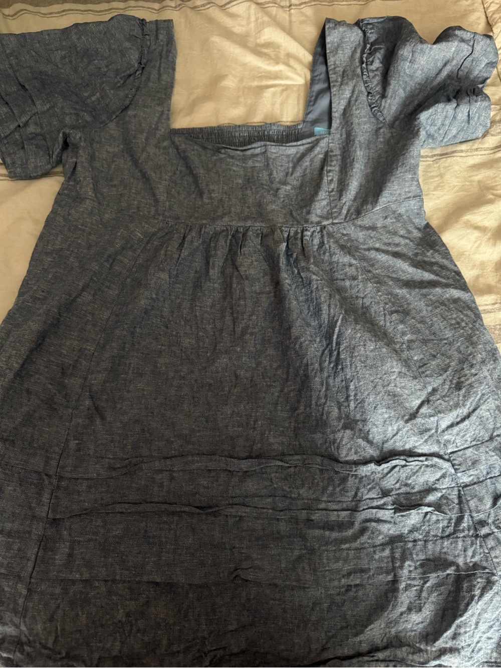 Draper James Slate Blue Chambray Dress
